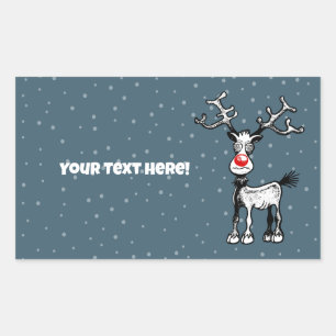 Rudolph the Reindeer Rectangular Sticker