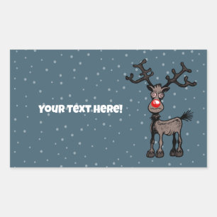 Rudolph the Reindeer Rectangular Sticker