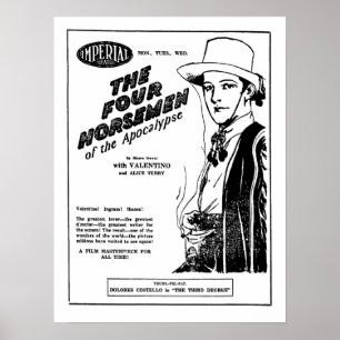 Rudolph Valentino Four Horsemen of Apocalypse ad Poster