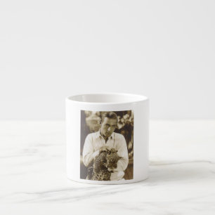 Rudolph Valentino w/ leopard portrait Espresso Cup