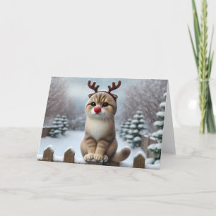 Rudolph Whiskers Christmas Card