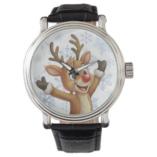 Rudolph with Blue Snowflakes  Watch