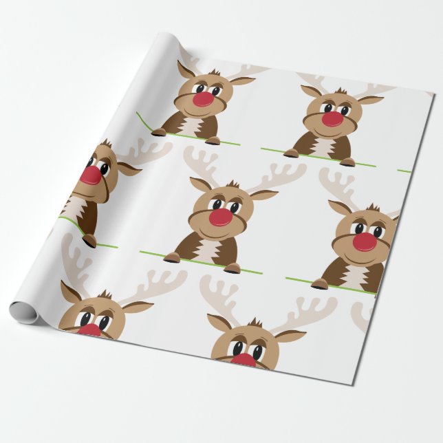 Rudolph Wrapping Paper (Unrolled)