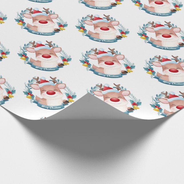 Rudolph Wrapping Paper (Corner)
