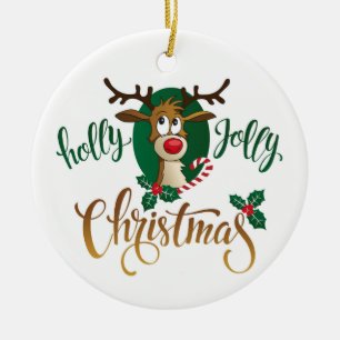 Rudolph's Holly Jolly Christmas Ceramic Tree Decoration