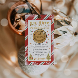 Rudolph's Lost Name Christmas Eve Box Filler  Gift Tags