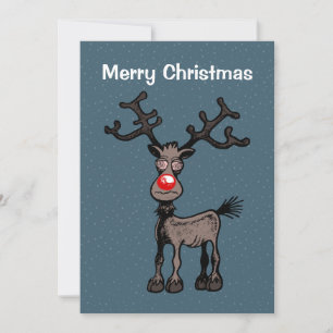 Rudolphs Merry Christmas Holiday Card