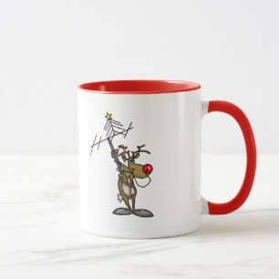 Rudolph's Nose Powering Ham Radio Antenna Mug