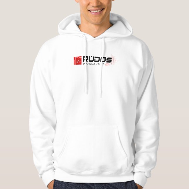 RUDOS "We Love Puro" White Hoodie (Front)