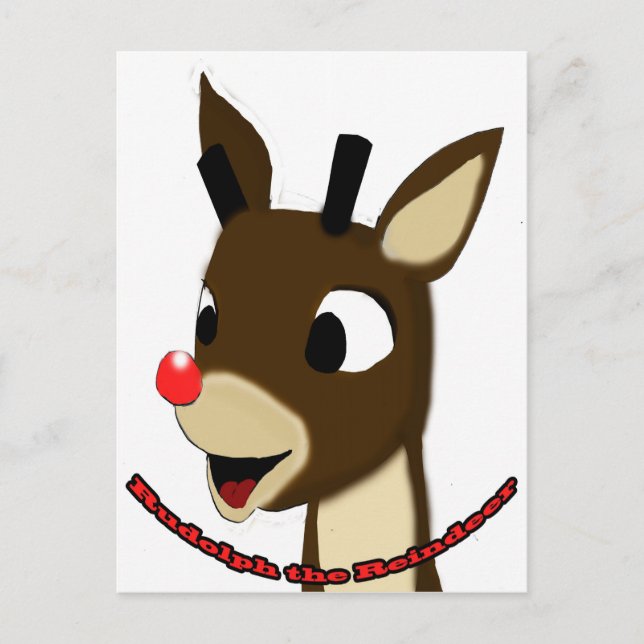 Rudulph the Reindeer Postcard (Front)