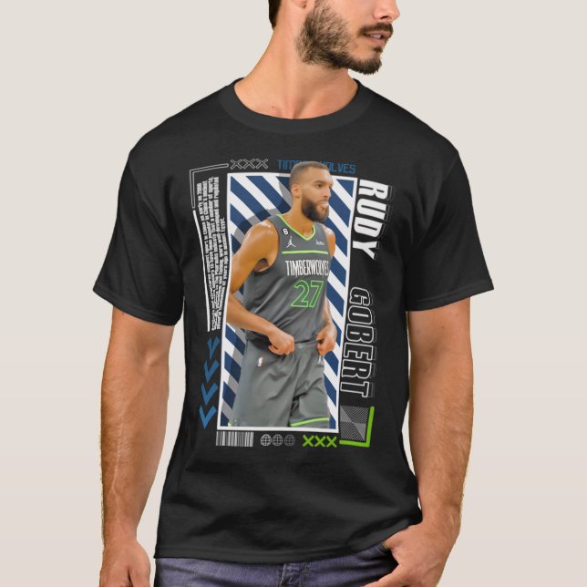 Rudy Gobert Paper Poster Version T-Shirt (Front)