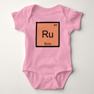 Rudy Name Chemistry Element Periodic Table Baby Bodysuit