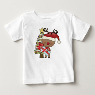 Rudy Reindeer Holiday Tree Baby T-Shirt