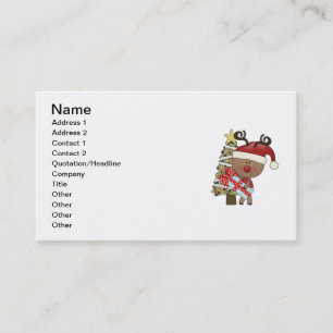 Rudy Reindeer Holiday Tree Business Card