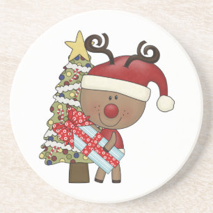 Rudy Reindeer Holiday Tree Coaster