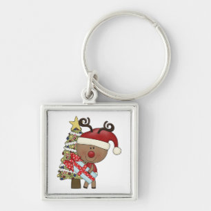Rudy Reindeer Holiday Tree Key Ring