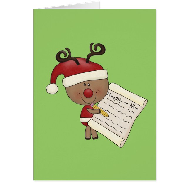 Rudy Reindeer Naughty or Nic (Front)