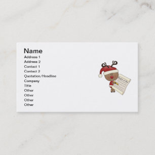 Rudy Reindeer Naughty or Nic Business Card