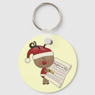 Rudy Reindeer Naughty or Nic Key Ring