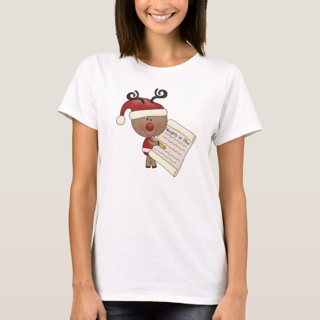 Rudy Reindeer Naughty or Nic T-Shirt (Front)