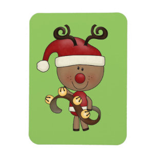 Rudy Reindeer With Bells Magnet