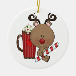Rudy Reindeer With Cocoa Ceramic Tree Decoration