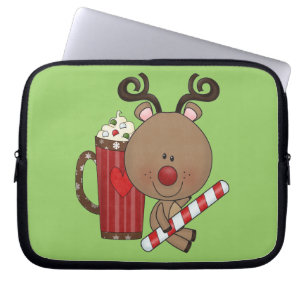 Rudy Reindeer With Cocoa Laptop Sleeve