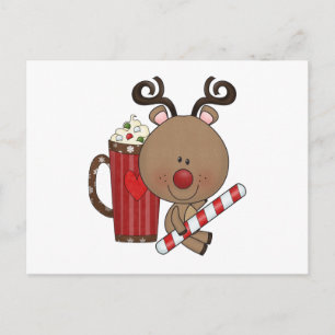 Rudy Reindeer With Cocoa Postcard