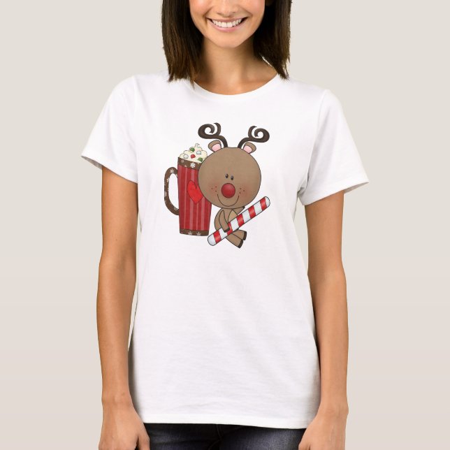 Rudy Reindeer With Cocoa T-Shirt (Front)