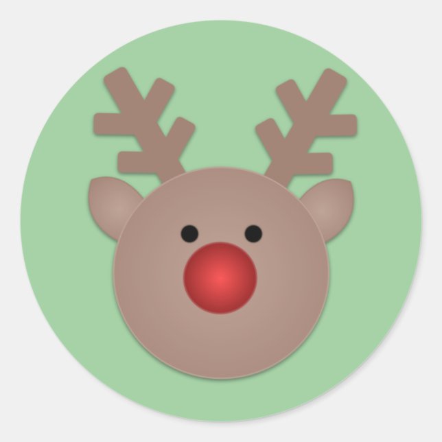 Rudy The Reindeer Holiday Stickers (Front)