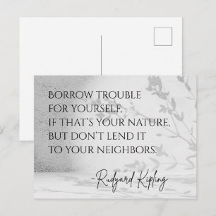 Rudyard Kipling Quote Postcard