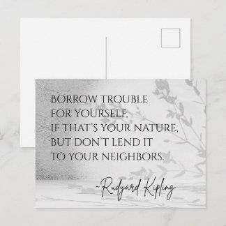 Rudyard Kipling Quote Postcard