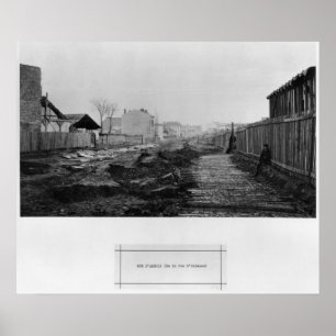 Rue d'Alesia, from rue d'Orleans, Paris, 1858-78 Poster