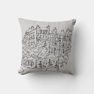 Rue de Conde Jardin du Luxembourg, Paris Cushion