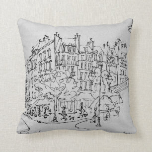 Rue de Conde   Jardin du Luxembourg, Paris Cushion