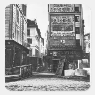 Rue de la Colombe, Paris, 1858-78 Square Sticker