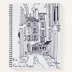 Rue de la Masse Aix en Provence, France Notebook