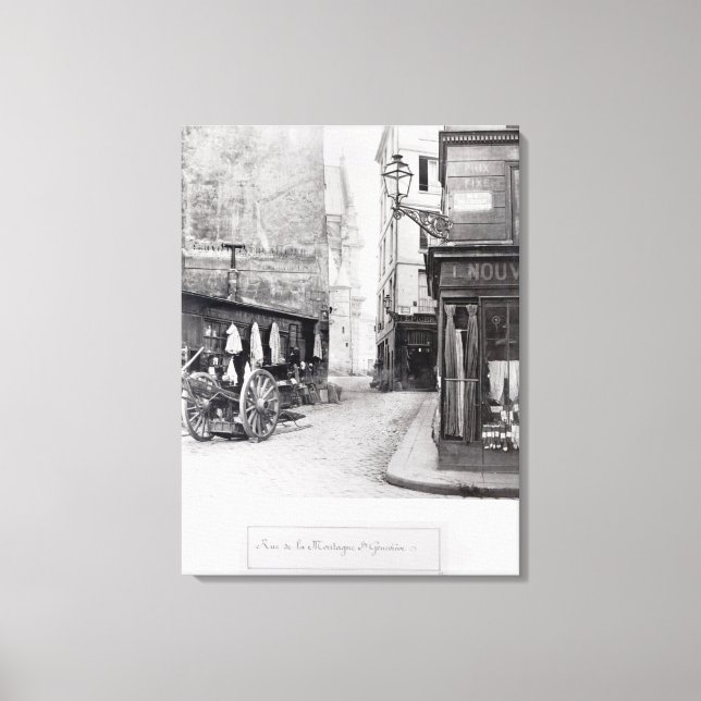 Rue de la Montagne Sainte-Genevieve Canvas Print (Front)