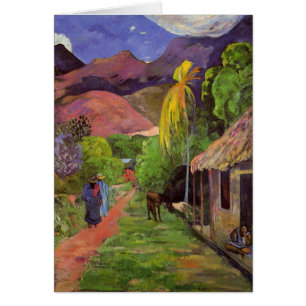 'Rue de Tahiti' - Paul Gauguin Card