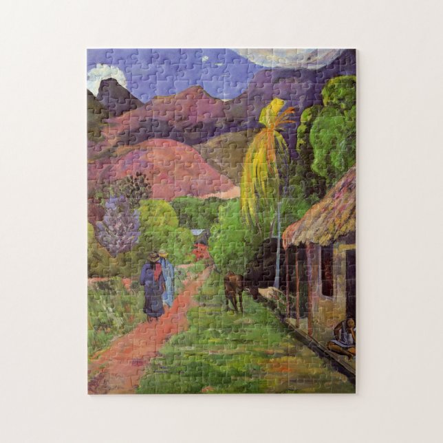 'Rue de Tahiti' - Paul Gauguin Jigsaw Puzzle (Vertical)