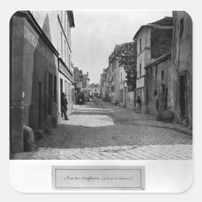 Rue des Anglaises, from rue de Lourcine, Paris Square Sticker (Front)