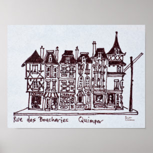 Rue des Boucheries   Brittany, France Poster