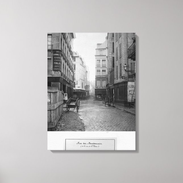 Rue des Bourdonnais  Paris 1858-78 Canvas Print (Front)