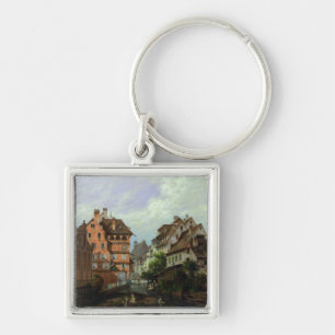 Rue des Tanneurs, Colmar, 1875 Key Ring