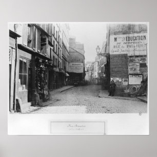Rue Descartes, from the Rue Mouffetard, Paris Poster
