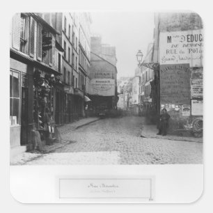 Rue Descartes, from the Rue Mouffetard, Paris Square Sticker