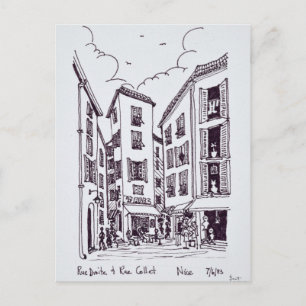 Rue Droite & Rue Collet   Old Nice, France Postcard
