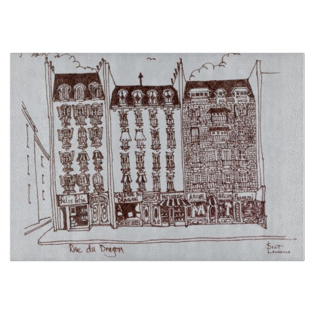 Rue du Dragon, Saint-Germain-des-Pres, Paris Cutting Board (Front)