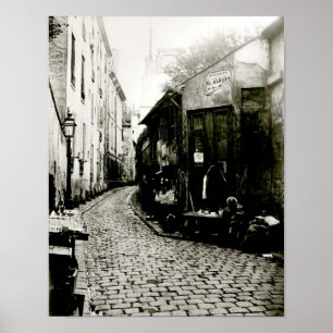 Rue du Jardinet and the cul-de-sac Poster