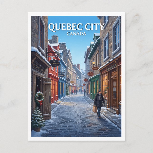 Rue du Petit-Champlain, Old Quebec Canada Postcard (Front)